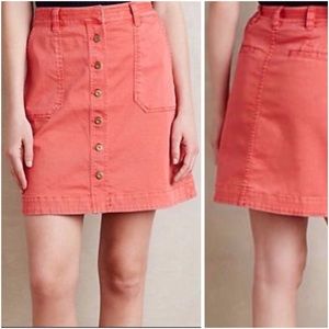 Anthropologie Pilcro & The Letterpress Pink Skirt